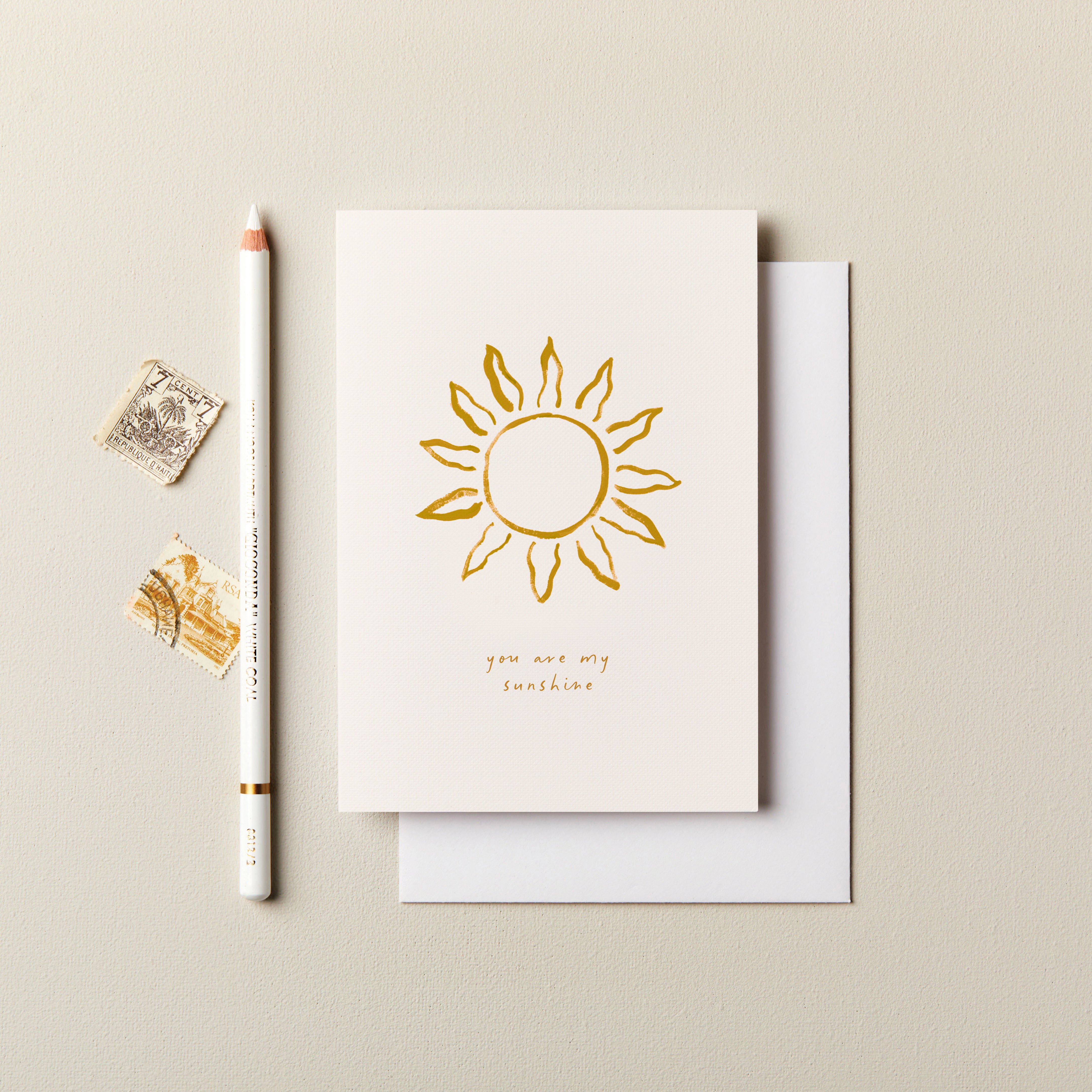 You Are My Sunshine Illustrated Birthday Card