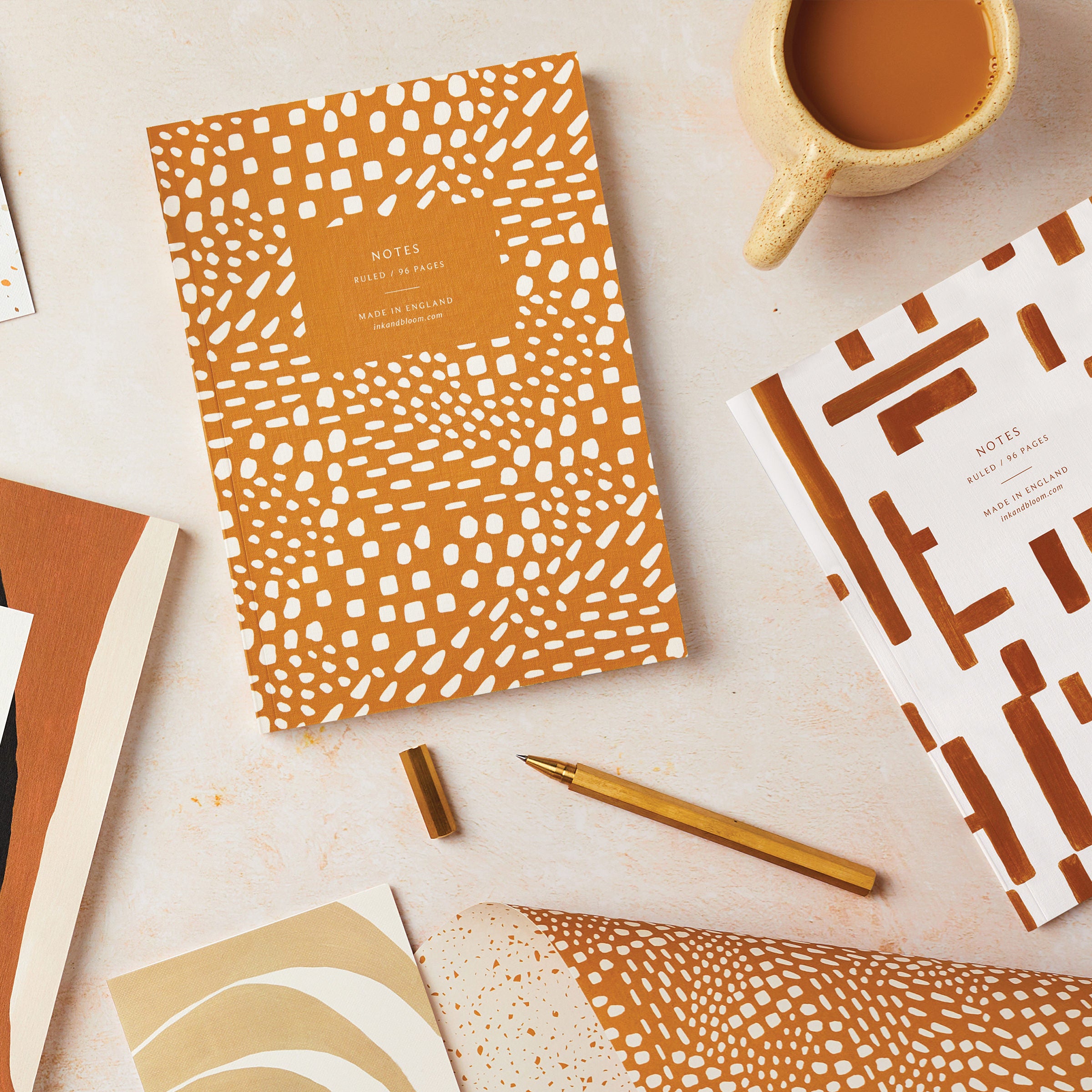 Let's Celebrate Abstract Pattern Mustard Card