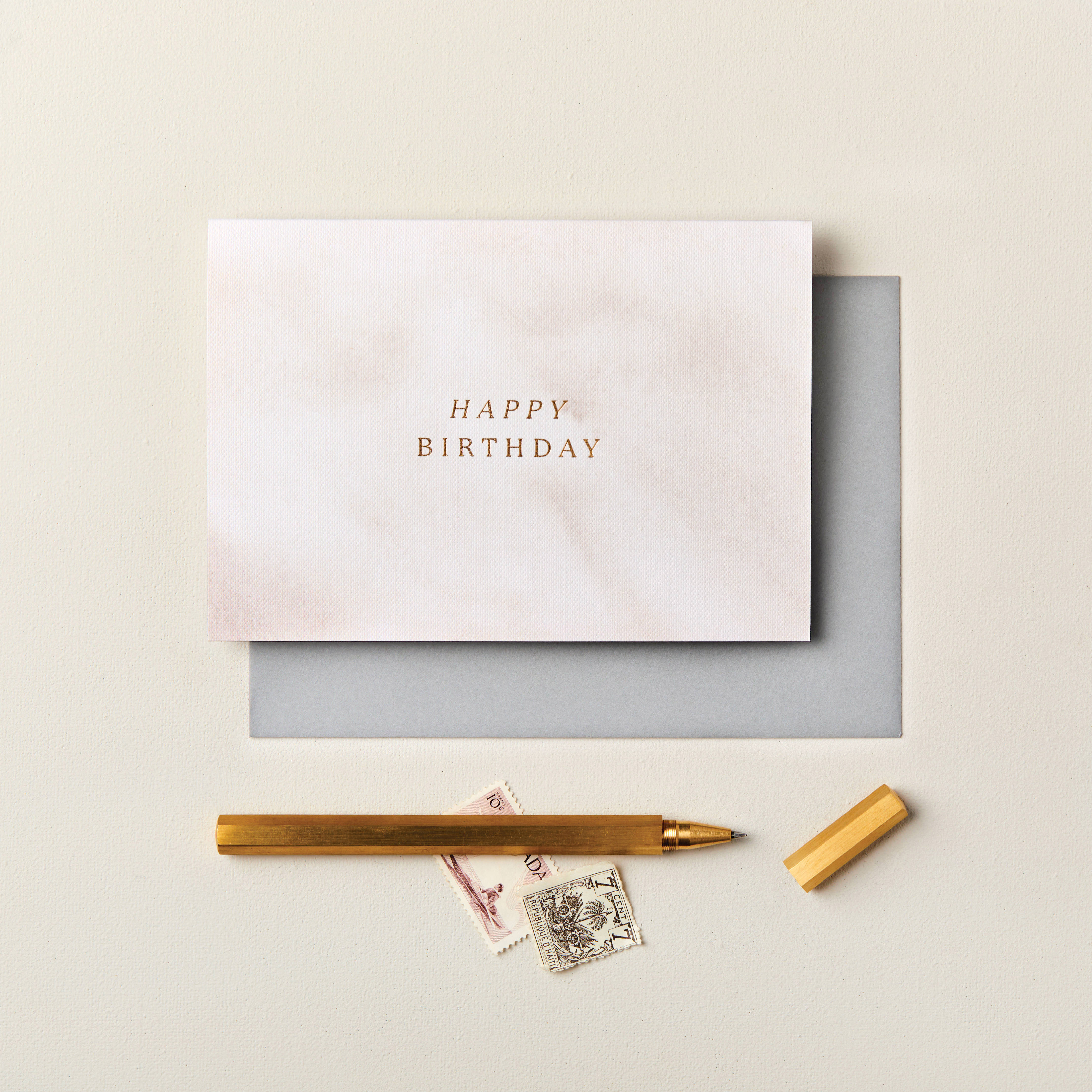 Happy Birthday Watercolour Card 120 x 170mm