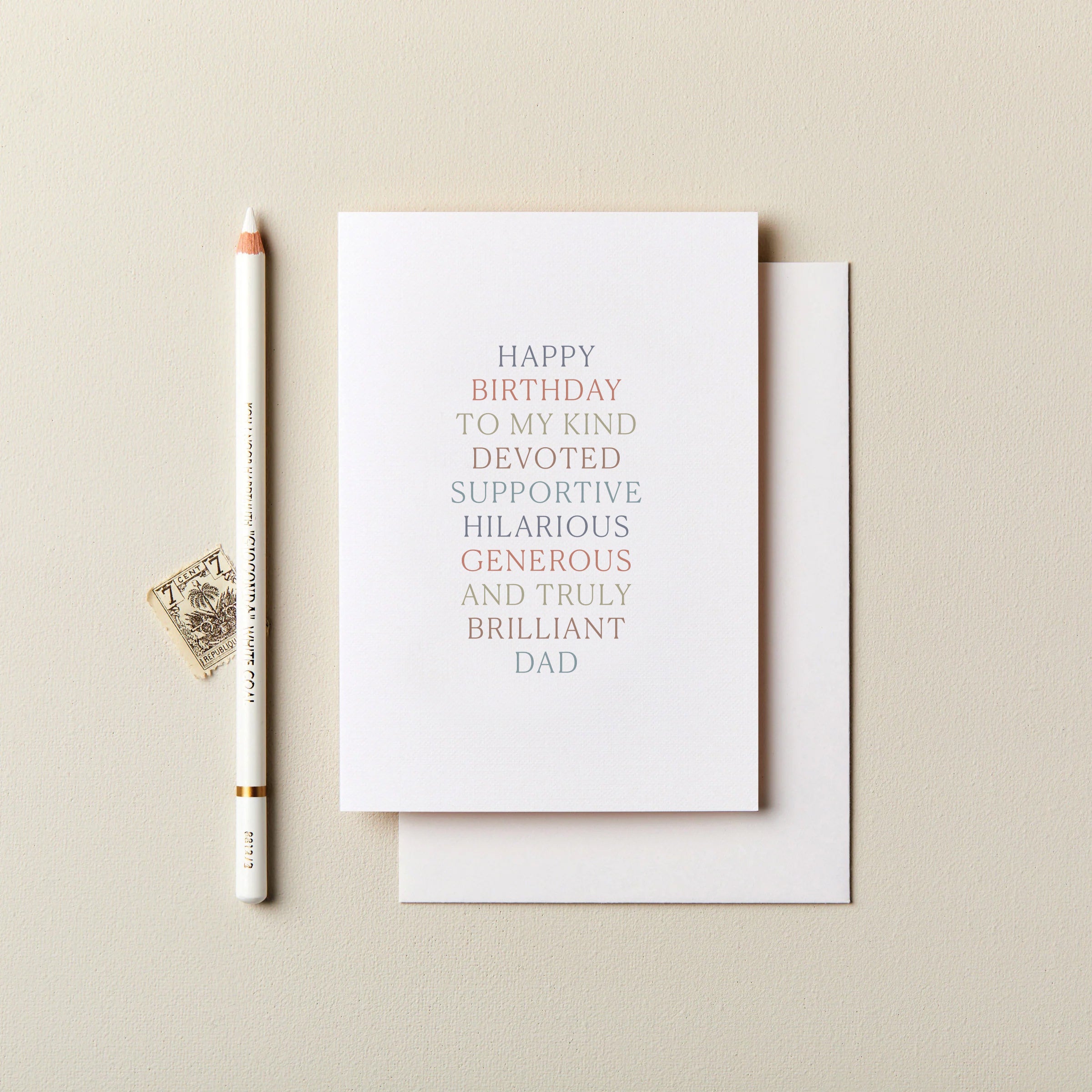 Happy Birthday Devoted Dad Card 120 x 170mm