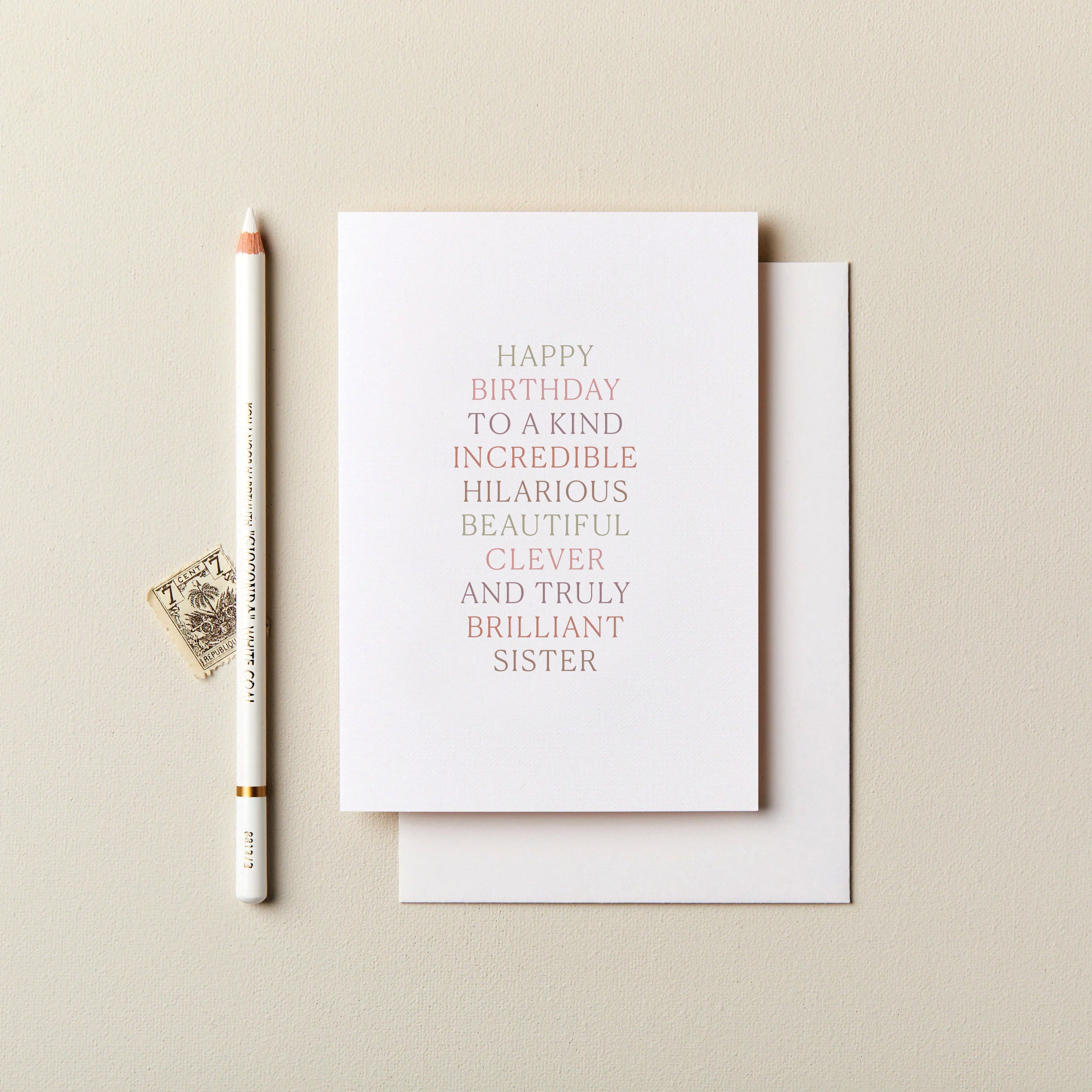 Happy Birthday Sister Card 120 x 170mm