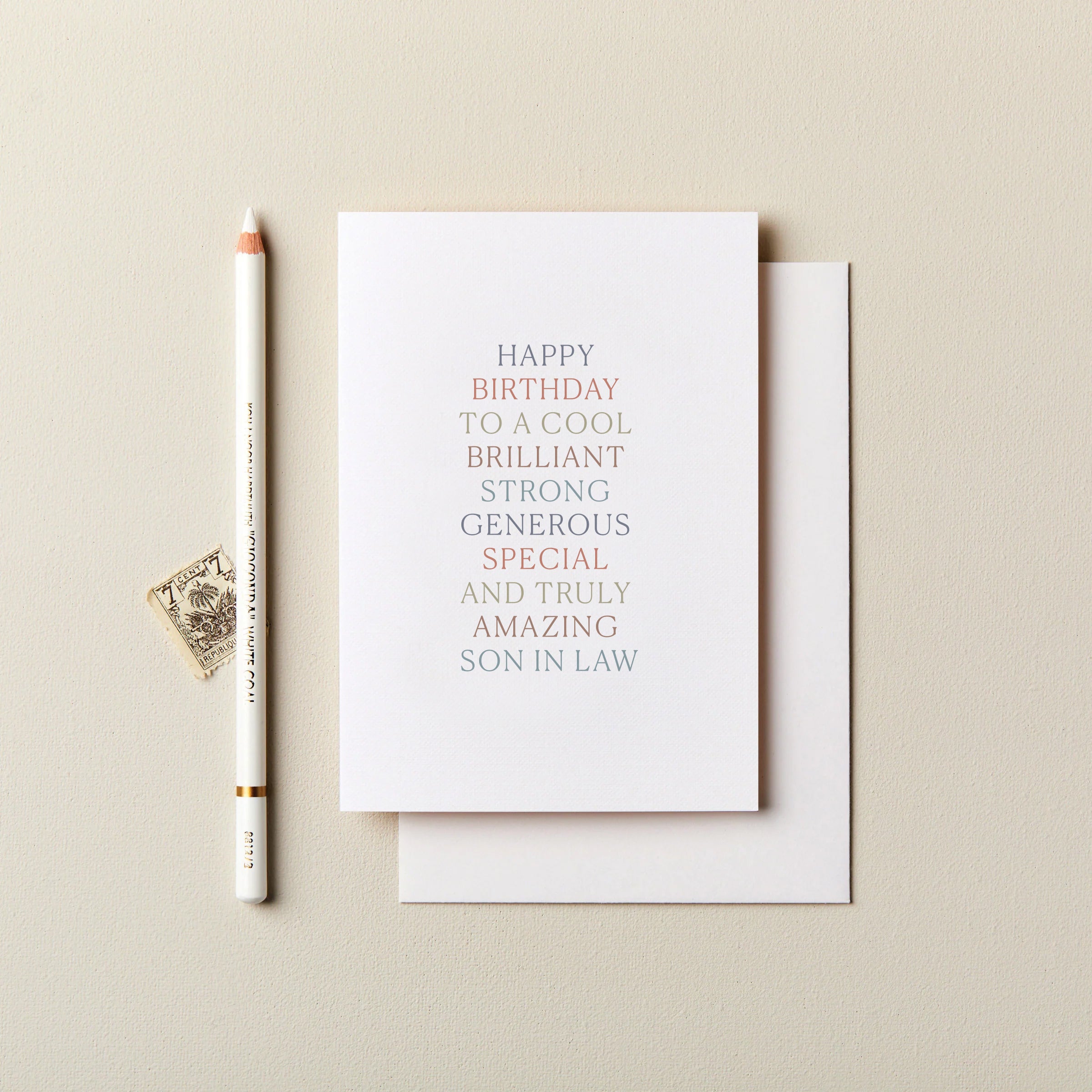 Happy Birthday Handsome Son in Law Card 120 x 170mm