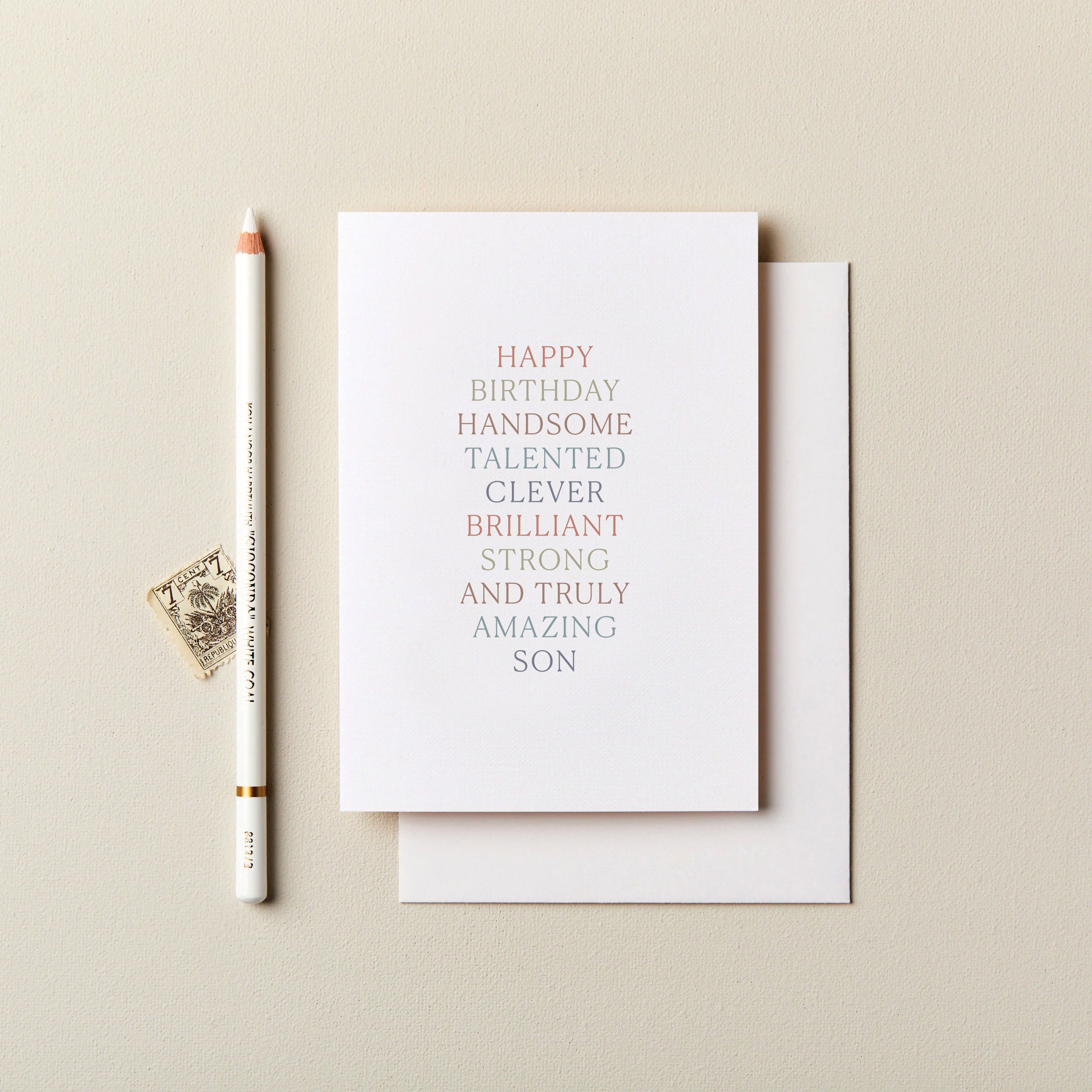 Happy Birthday Handsome Son Card 120 x 170mm